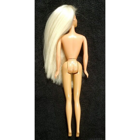 1995 Foam N Color Barbie Doll Pink Iridescent Mini Dress Long Blonde Hair VTG - Picture 11 of 16